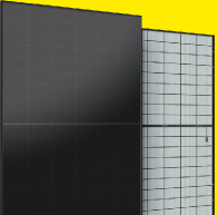 Full-Black-Solarmodul, Vorder- und Rückseite